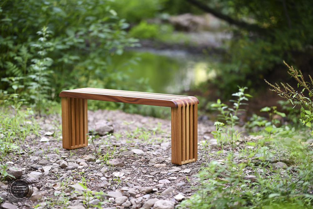 designable slat table in white oak and sapele